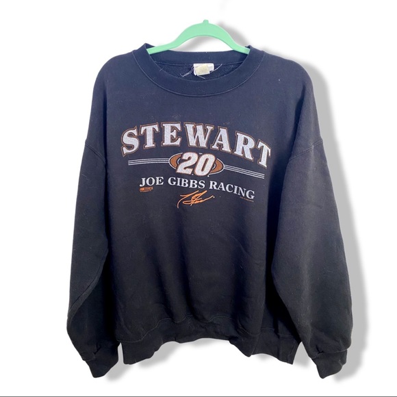 Vintage Sweaters - Vintage NASCAR Tony Stewart Black Crew Neck Large